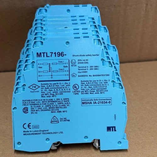 MTL – MTL7196- – 2-Channel Shunt Zener Diode Safety Barrier