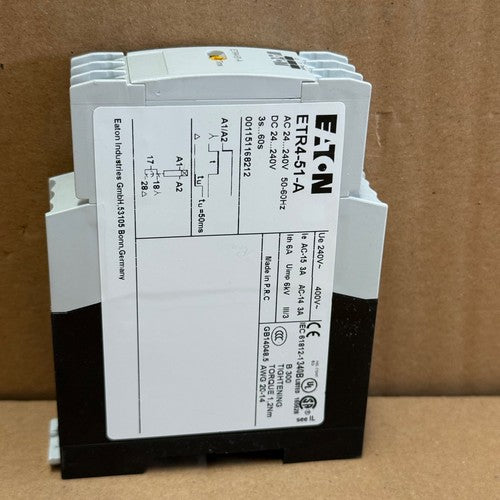 Eaton – ETR4-51-A – Star-Delta Timing Relay (24-240V AC/DC, 3-60s)