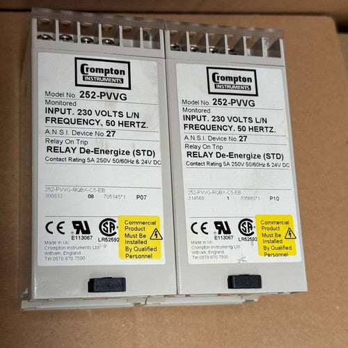 Crompton Instruments – 252-PVVG-RQBX-C5-EB – 3-Phase Overvoltage Protector Relay