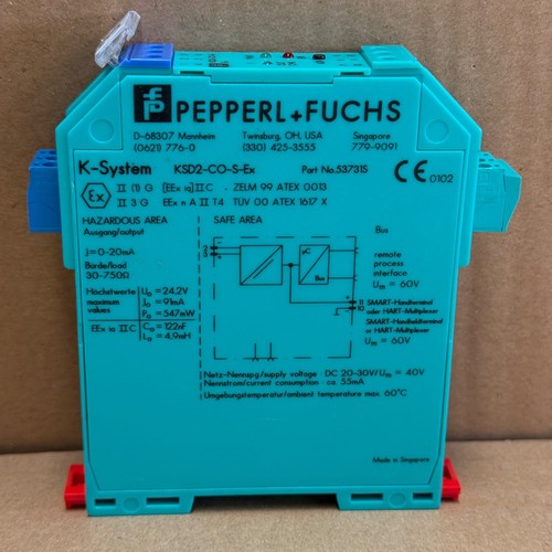Pepperl+Fuchs – 53731S (KSD2-CO-S-EX) – K-System Isolated Voltage Repeater