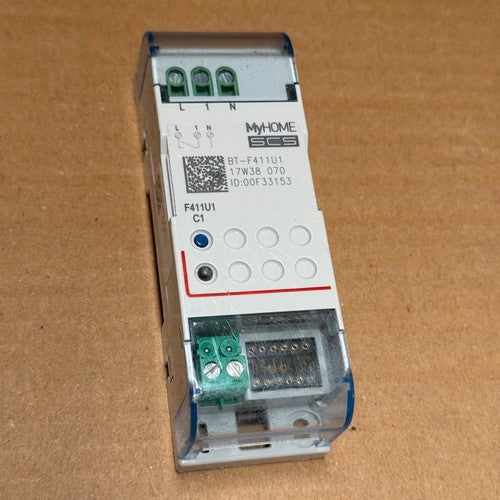 BTicino – BT-F411U1 (F411U1) – MyHOME BUS Single-Channel DIN-Rail Actuator Relay