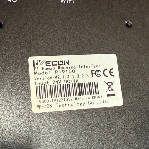 WECON – PI9150 – 15" Industrial Touchscreen HMI Panel