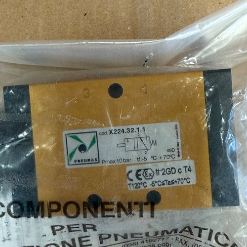 Pneumax – X224.32.1.1 – 3/2-Way Pneumatic Valve