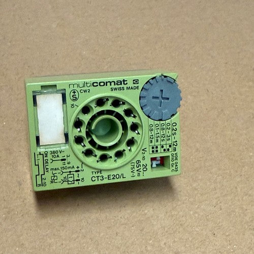 Comat – CT3-E20/L – 11-Pin On-Delay Time Cube Relay Module (20-65V AC/DC)