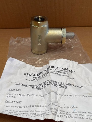 Kenco – 50-KFS – Fire Safe Valve for Oil Level Controllers / Meters (1/2" NPT)