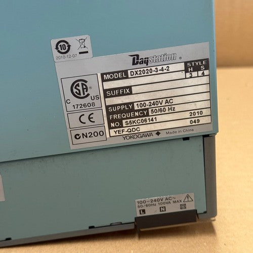 Yokogawa – DX2020-3-4-2 – Daqstation Paperless Data Recorder