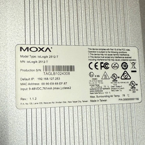 Moxa – IOLOGIK 2512-T / 3093000001182 – Smart Ethernet Remote I/O Unit