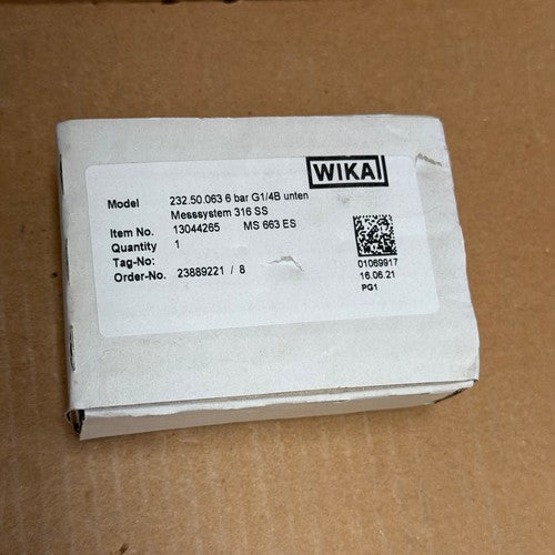 WIKA – 232.50.063 – All Stainless Steel Bourdon Tube Pressure Gauge
