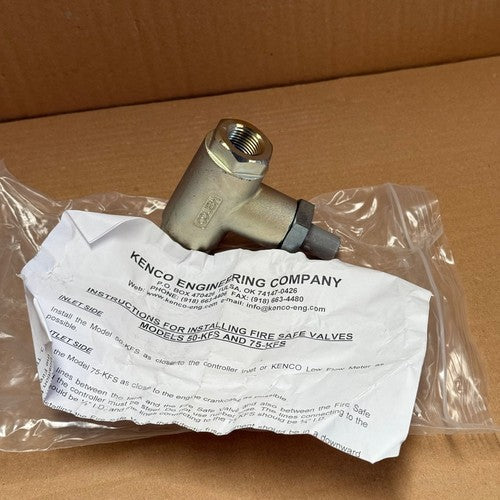 Kenco – 75-KFS – 3/4" FNPT Fire Safe Valve (Thermal Shut-Off Oil Control Valve)