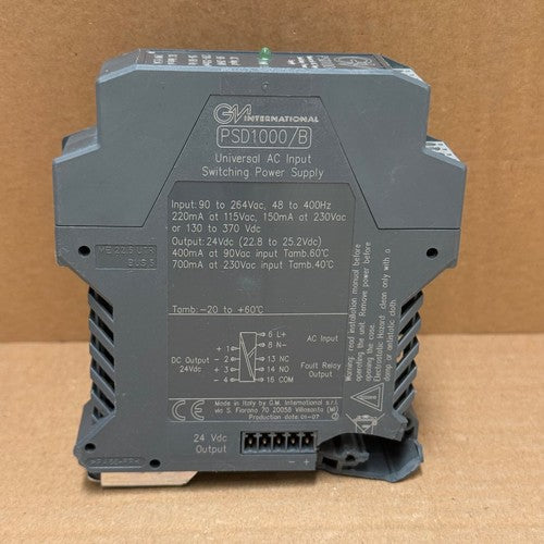 G.M. International – PSD1000/B – Universal AC Input DIN Rail Power Supply Module