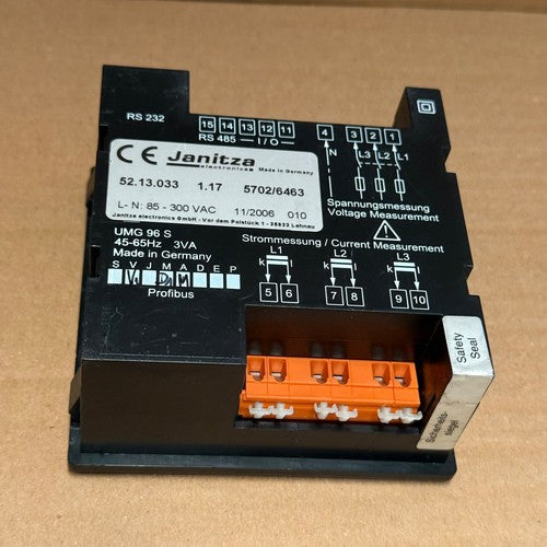 Janitza – UMG 96 S (52.13.033) – Digital Universal Power Analyzer