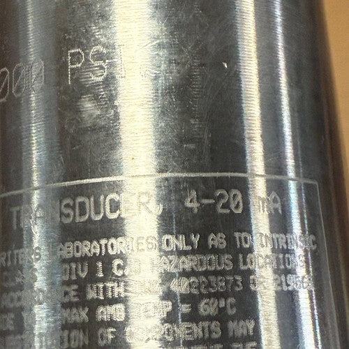 MD Totco / NOV – 5,000 PSI 4-20mA Intrinsically Safe Pressure Transducer