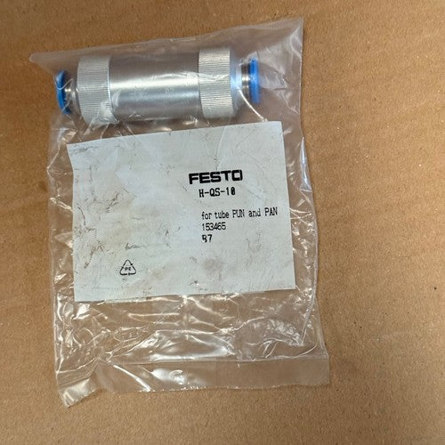 3PCs FESTO – 153465 (H-QS-10) – Non-Return / Check Valve (QS-10 Push-In)