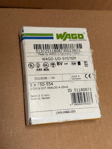 WAGO – 750-554 – 2-Channel Analog Output Module (4–20 mA, 12-Bit)