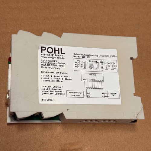 POHL – 2051001 – Continuous LED Lighting Controller (DIN Rail Module, 24V DC)