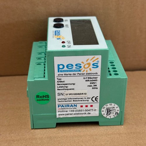 Pesos – WR-b0443 – U-f Wächter (Voltage & Frequency Monitoring Relay)