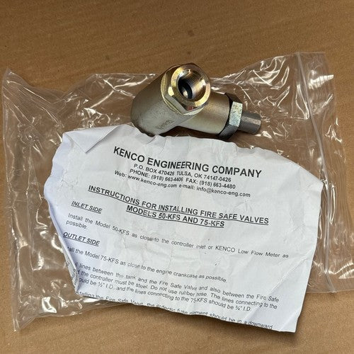 Kenco – 75-KFS – 3/4" FNPT Fire Safe Valve (Thermal Shut-Off Oil Control Valve)