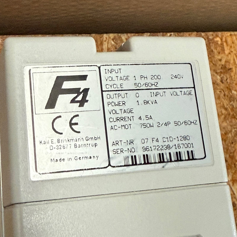 KEB – 07.F4.C1D-1280 – Combivert F4 Frequency Inverter