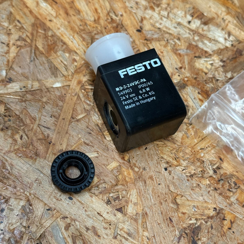 Festo – 549903 (MD-2-24VDC-PA) – Solenoid Coil (24V DC, 6.8 W)