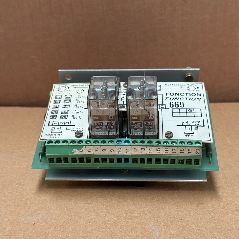 AEES – 669 – Dual Channel Timing Threshold Control Relay Module