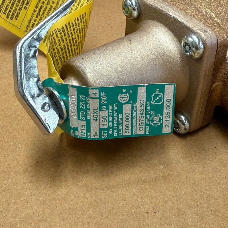 Watts – M15 STD.Z21.22 – Reseating Temperature & Pressure (T&P) Relief Valve