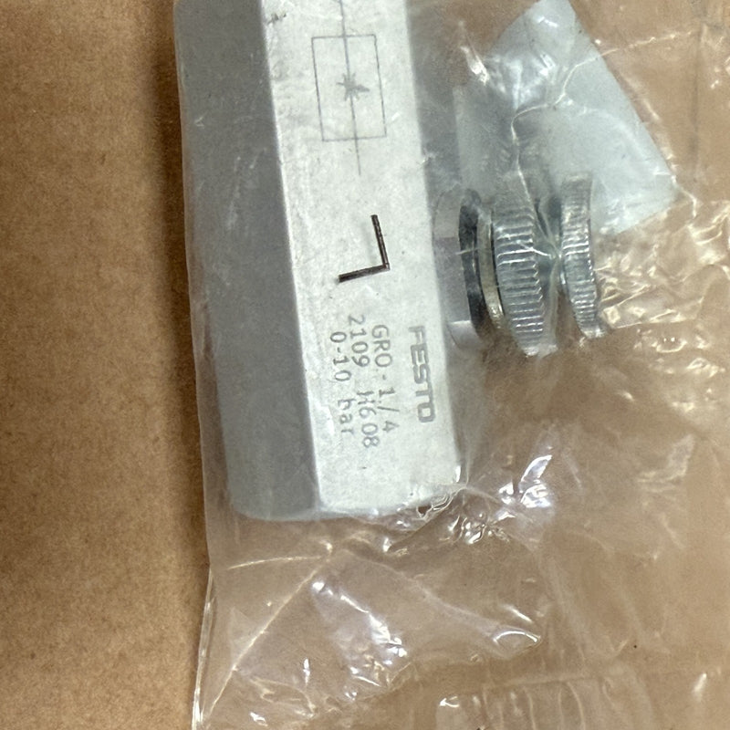 Festo – GRO-1/4 – Flow Control Valve 2109 0-10 bar