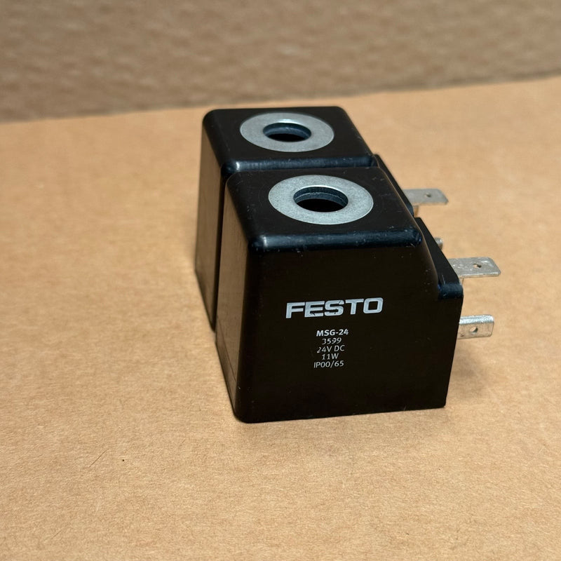2PCs Festo – MSG-24 (3599) – Solenoid Valve Coil (24V DC, 11W)