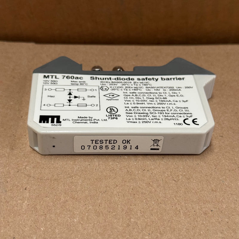 MTL – MTL 760AC – Shunt-Diode Safety Barrier (AC Sensors)