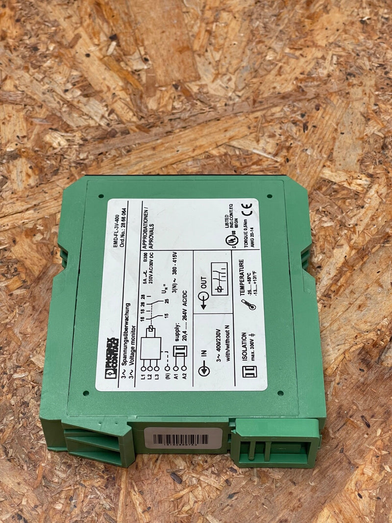 Phoenix Contact – 2866064 – EMD‑FL‑3V‑400 3‑Phase Voltage/Phase Monitoring Relay