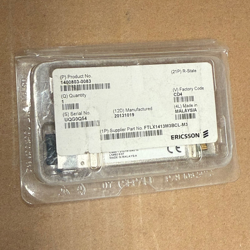 Ericsson – FTLX1413M3BCL-M3 – Multi-Protocol 10Gb/s 10km XFP Optical Transceiver