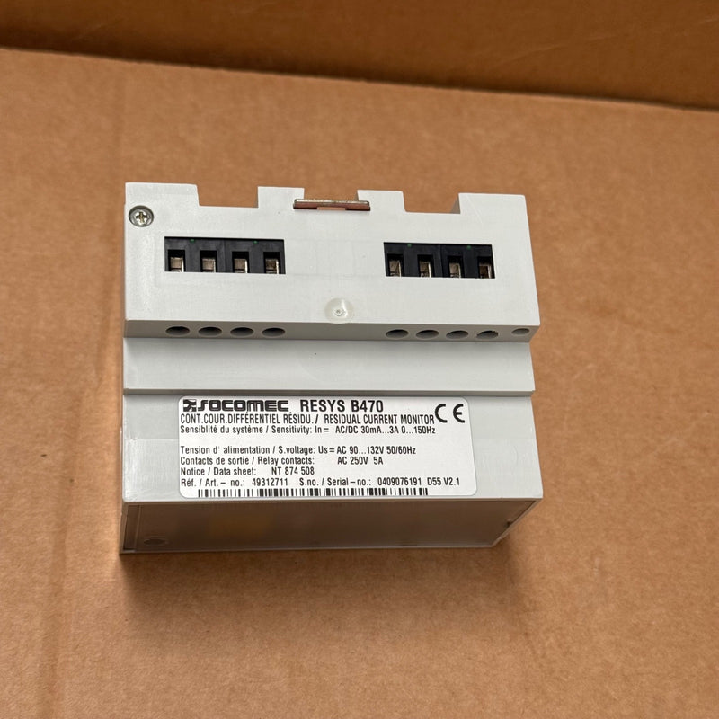SOCOMEC – 49312711 – RESYS B470 Earth Leakage (Residual Current) Relay