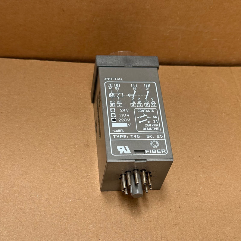 FIBER - T45 - Electromechanical time relay 24VAC - 5A - 6 s ... 60 h