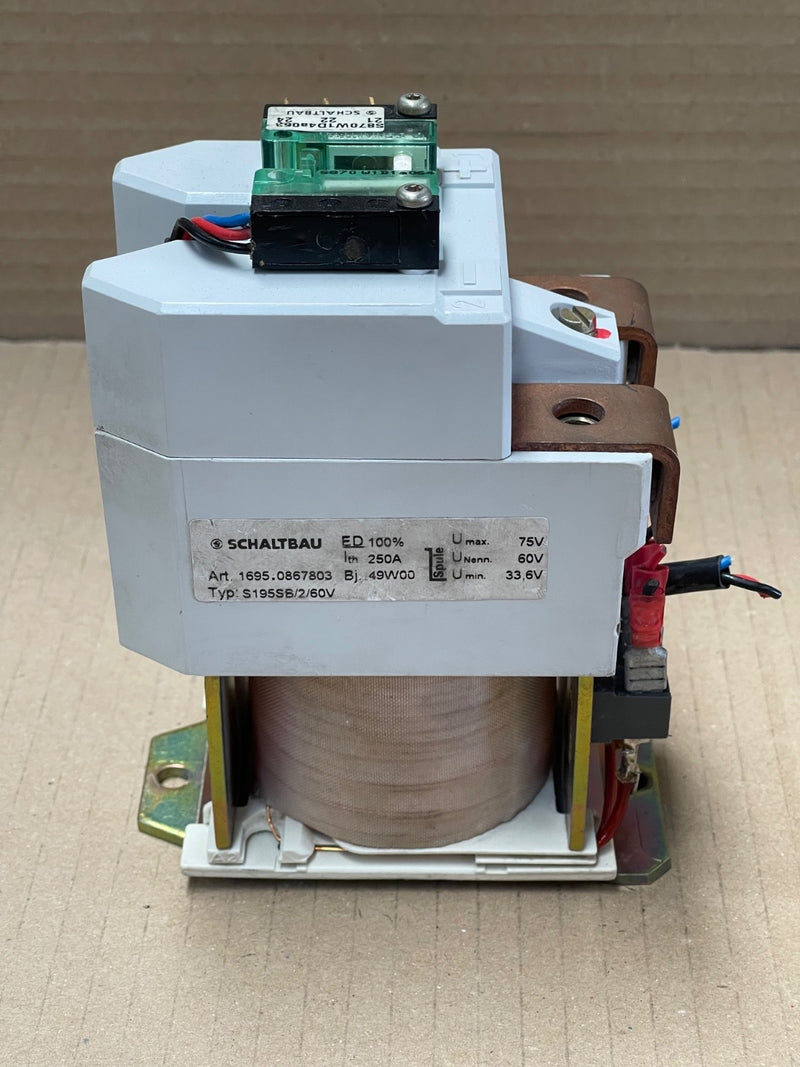 Schaltbau – S195SB/2/60V – DC Contactor 250 A 60 V Coil with Aux Switches