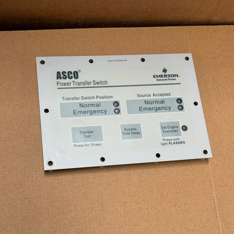 EMERSON ASCO – 473708AD – Power Transfer Switch Interface Panel PCB