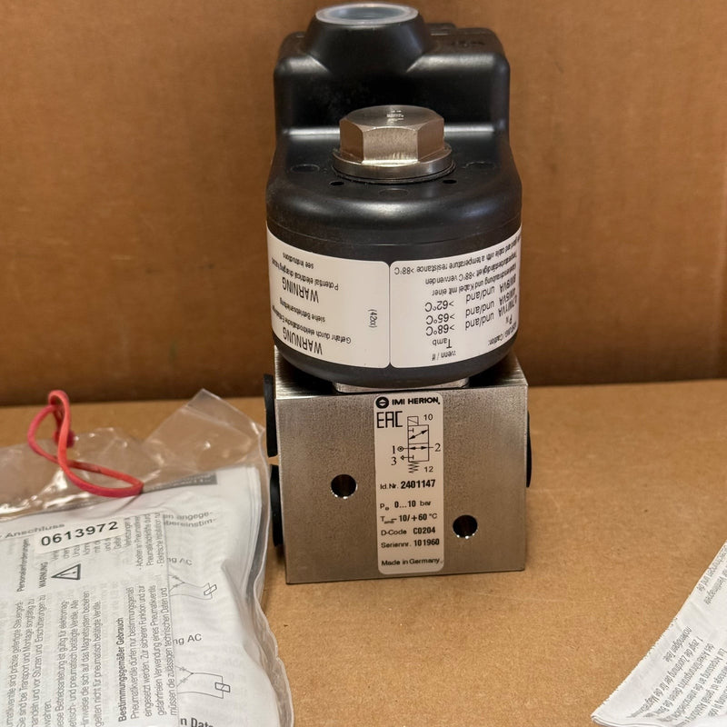 IMI Herion – 2401147 + 42204270 – Direct Solenoid Actuated 3/2 Poppet Valve