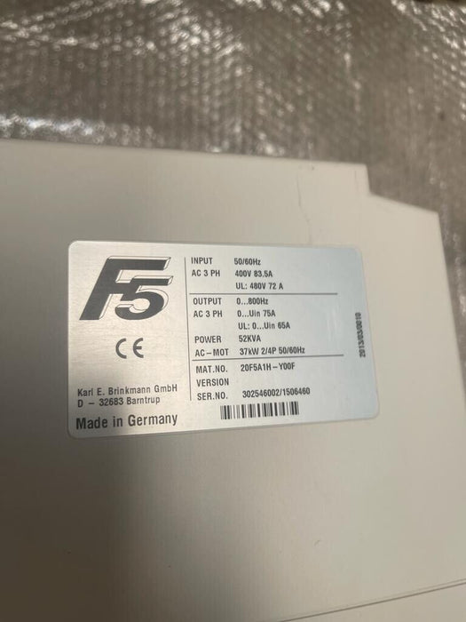 KEB COMBIVERT F5 20F5A1H-Y00F Drive Controller 37kW - 1172 Hours Runtime