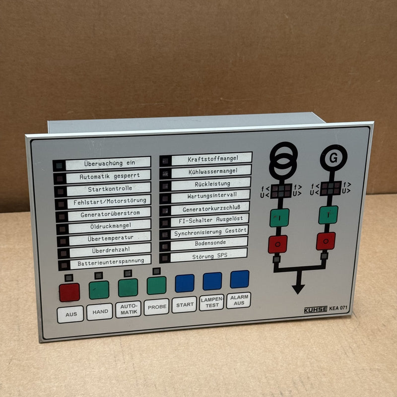 KUHSE – KEA-071 SPL – Generator Emergency Generator CONTROL