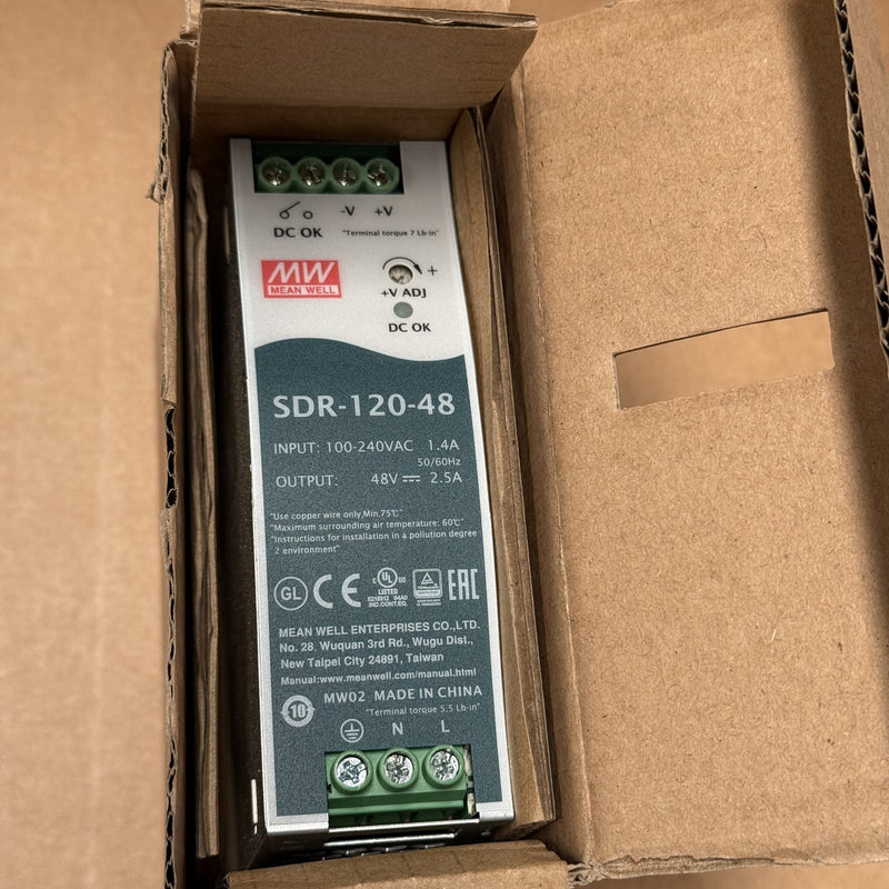 MEAN WELL – SDR-120-48 – 48V 1.4A Power Supply