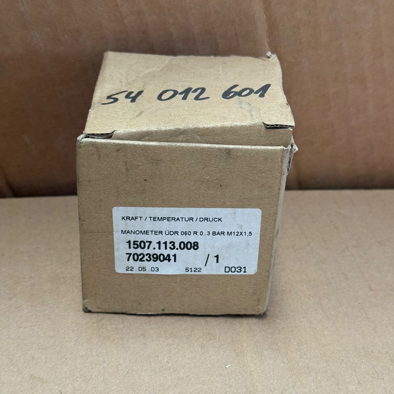 VDO – 1507.113.008 – Mechanical Pressure Gauge 0–3 Bar Ø60 M12x1.5