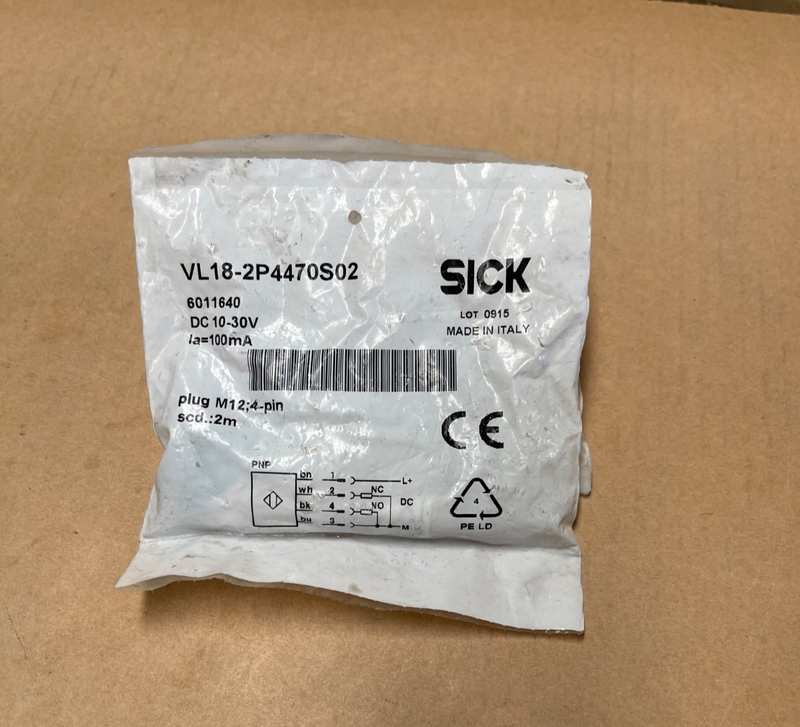 SICK – VL18‑2P4470S02 – VL18 Series Retroreflective Photoelectric Sensor 6011640