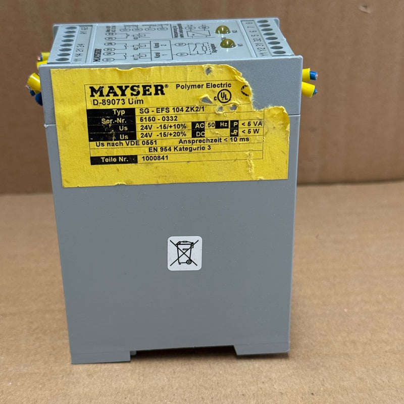 Mayser – SG-EFS104ZK2/1 – Safety Control Unit / Monitoring Relay for Safety Mats