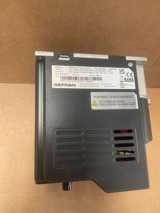 GEFRAN - BDI50-2015-KXX-2M-P-F - 1.5kW/2HP - AC Speed Drive