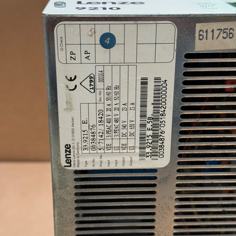 Lenze 9210 – 33.9215_E – Servo Drive Power Module