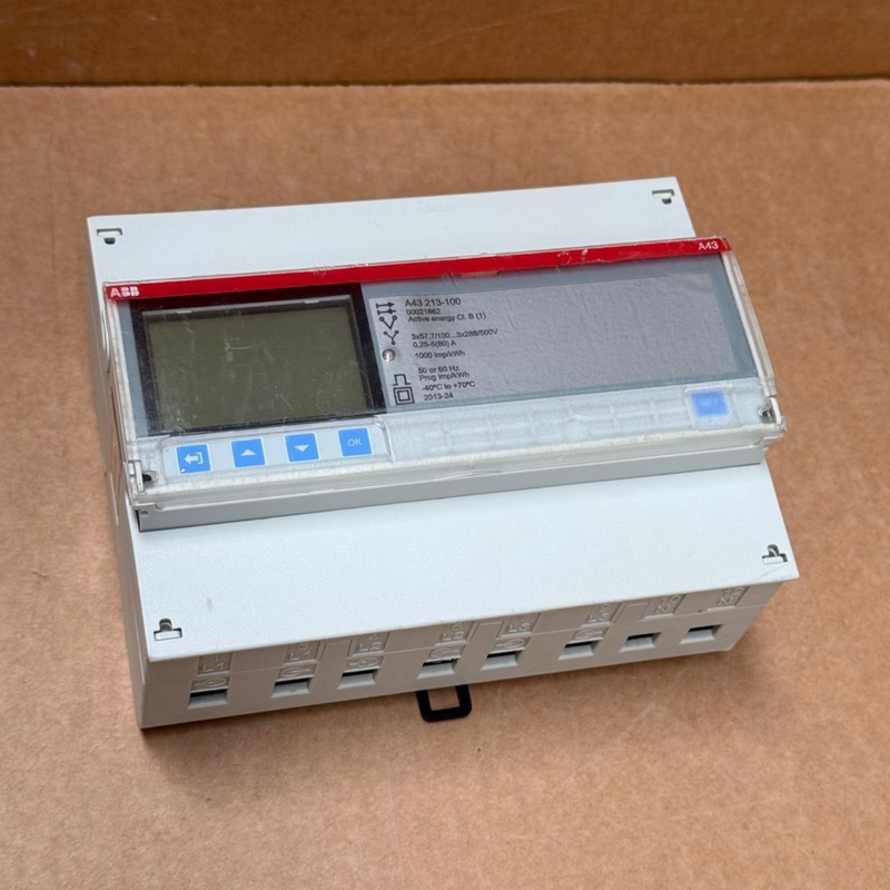 ABB – A43 213‑100 (2CMA170523R1000) – 3‑Phase DIN‑Rail Energy Meter, 80 A, M‑Bus