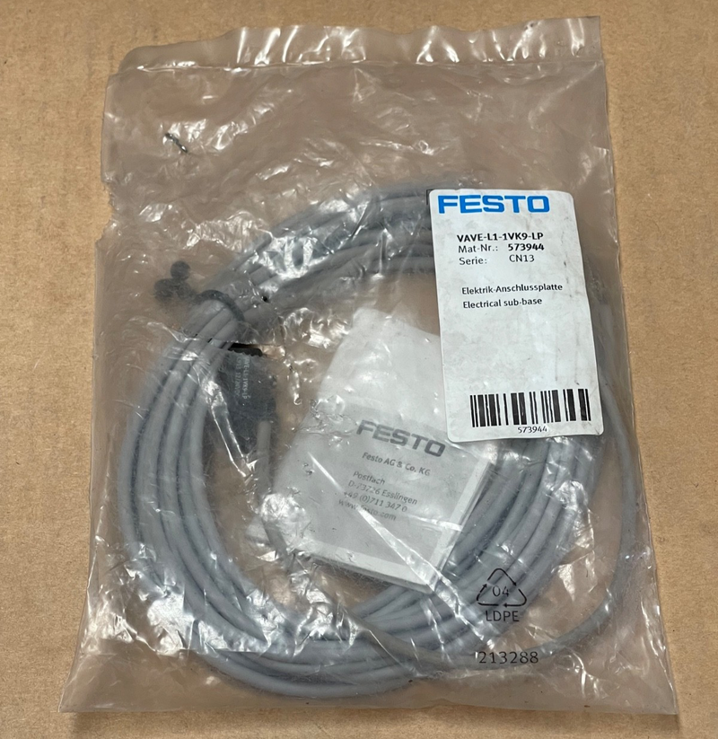 Festo – 573944 – VAVE‑L1‑1VK9‑LP Electrical Connection Sub‑Base