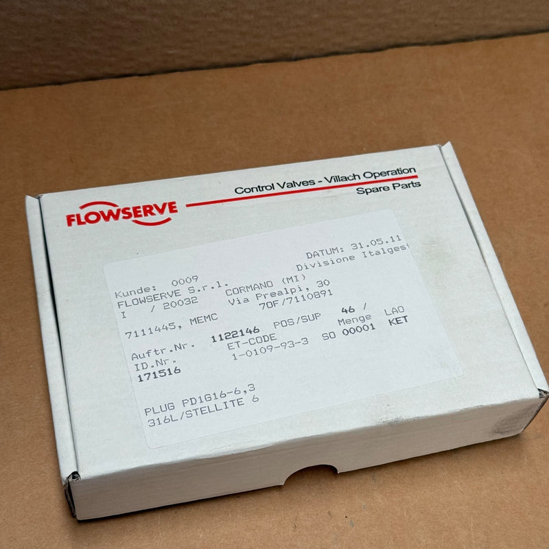 Flowserve – 171516 – Plug PD1G16-6,3 (316L/Stellite 6)