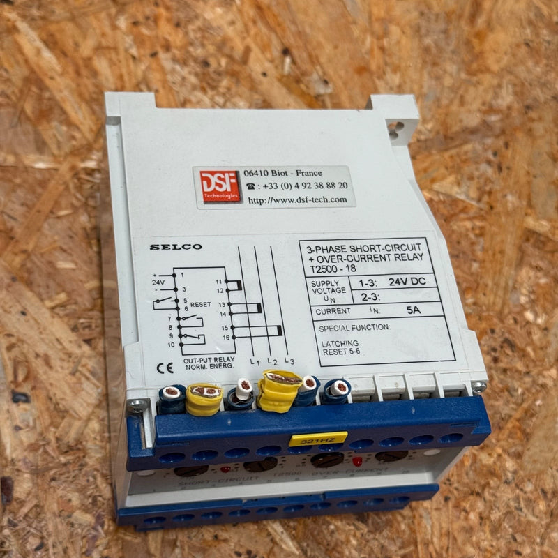 SELCO – T2500-18 – 3-Phase Overcurrent and Short-Circuit Protection Relay