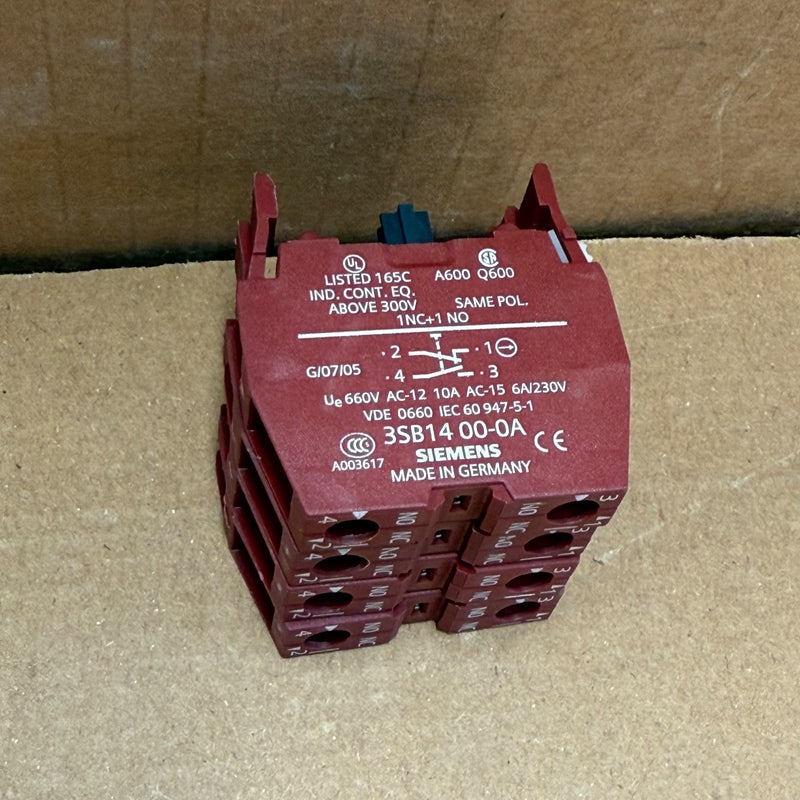 4PCs Siemens – 3SB1400-0A – Contact Block