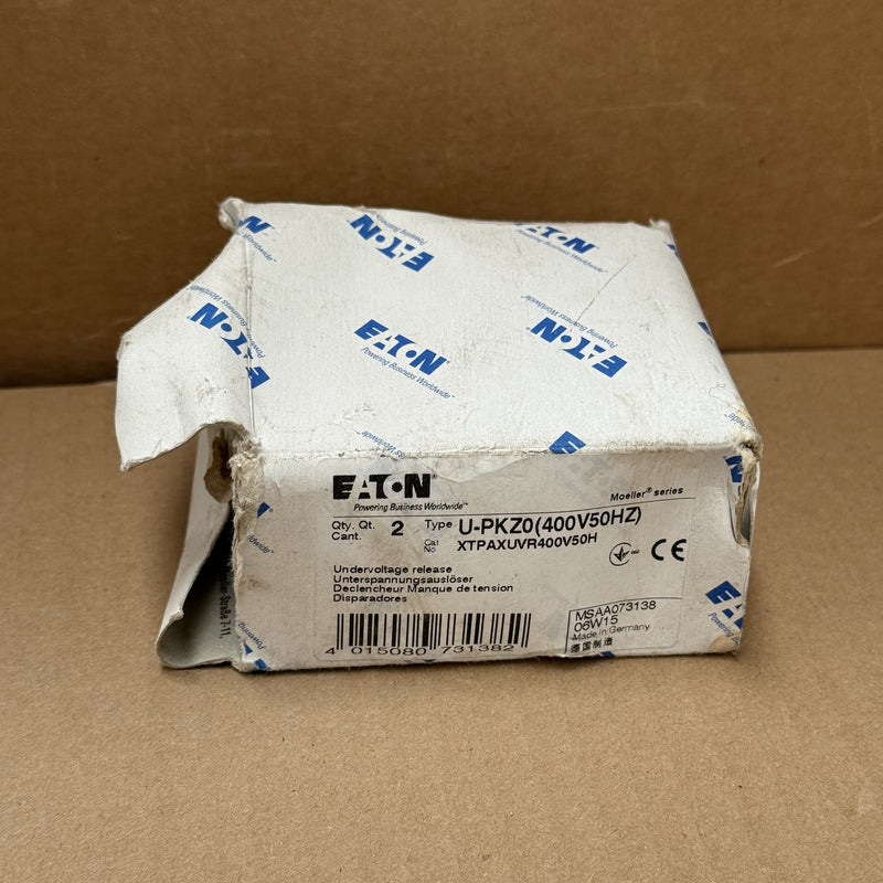 2PCs EATON – U-PKZ0(400V50HZ) / XTPAXUVR400V50H – UNDERVOLTAGE RELEASE
