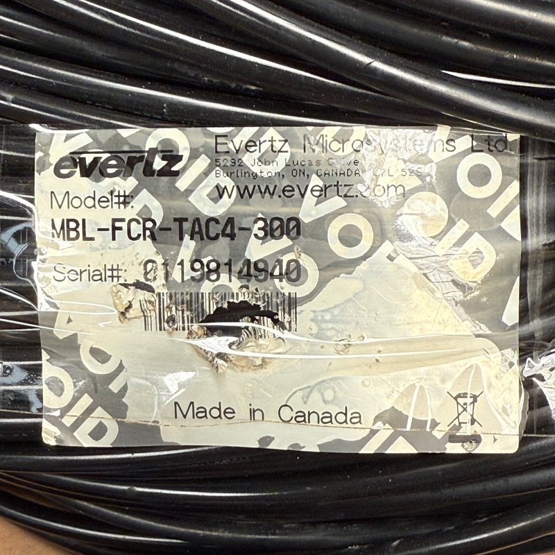 Evertz – MBL-FCR-TAC4-300 – Mobile Tactical 4-Strand Fiber Optic Cable Reel 300M